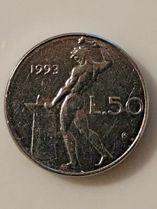 Moneta 50 Lire Mini Del 1993 - Foto 1 di 2