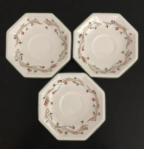 3 Vintage Eternal Beau By Johnson Brothers 5 1/2" Saucers Only For Footed Cup - Picture 1 of 6