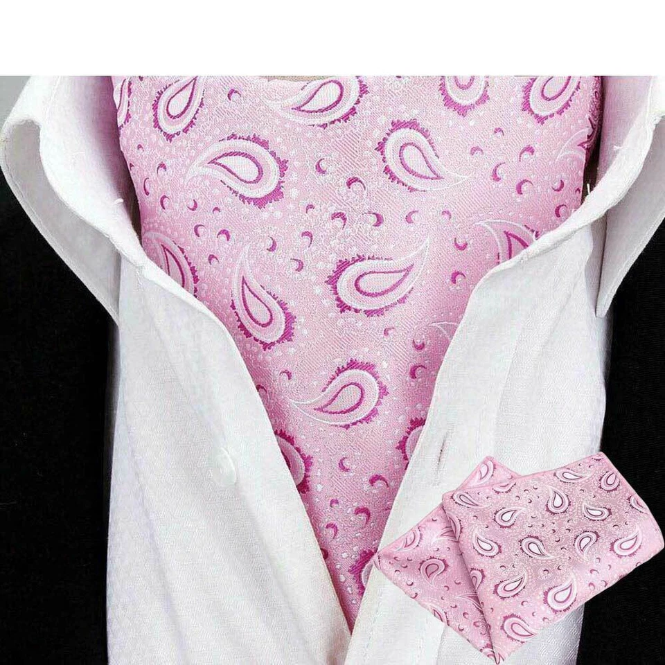 Мужской классический цветочный галстук с узором пейсли галстук аскот носовой платок карманный квадратный набор  - Изображение 1 из 1