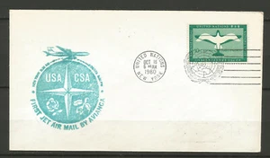 Nation-Unies 1960 1er vol First Jet Air by Avianca oblit. United Nations /L3870 - Picture 1 of 1