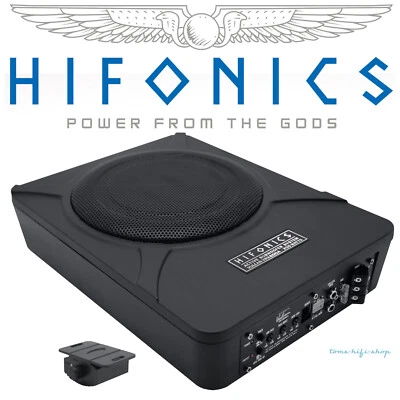 Hifonics VRX800A 20cm 250 Watt Untersitz-Aktiv-Subwoofer flach Auto Verstärker - Bild 1 von 3