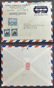 1950 Colombia Airmail Cover ties 4 stamps cd Cali-New York - Picture 1 of 3