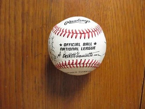 1990 Martinsville Phillies Signed(By 14)Baseball(w/MIKE LIEBERTHAL/GARY BENNETT) - Picture 1 of 8