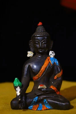 8 cm Tibet Buddhism Brass Shakyamuni Buddha Statue Bronze Buddha Statue - Image 1 of 4