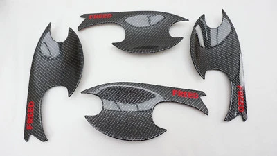 Set Black Carbon Handle Bowl 4 Door Cover For Honda Freed 2010 2012 2014 2018 - Imagem 1 de 4