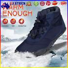 Winter Hiking Sneakers Non-Slip Outdoor Trekking Ankle Boots (Dark Blue 37) #