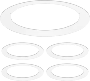 4 Pack White Goof Trim Ring for 5/6 Inch Recessed Lights and Ceiling Light Fixtu - Picture 1 of 11
