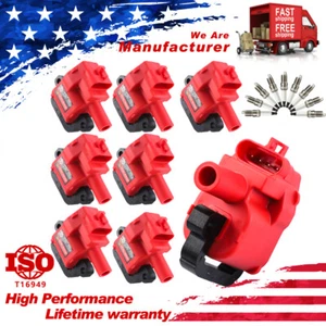 8Pcs UF192 Ignition Coils & Platinum Spark Plug 41-962 for Chevrolet Camaro 5.7L - Picture 1 of 12