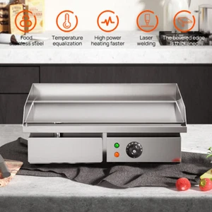 2900W Commercial Deep Fryer Electric Griddle Grill Plate Frying Stainless Steel - Picture 1 of 13