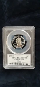 1999 S & 2001 S Washington Silver State Quarters PCGS PR69DCAM + Bonus Gift Too! - Picture 1 of 8
