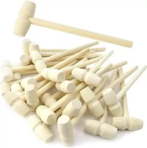 12pc Mini Wooden Hammer Wooden Solid Crab Lobster Mallet, Mini Wooden Crab Malle - Picture 1 of 4