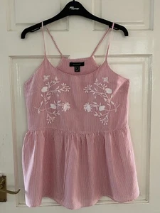WORN ONCE! Gorgeous ATMOSPHERE Size 8 Pink Striped Tunic Top Or Mini Dress - Picture 1 of 4