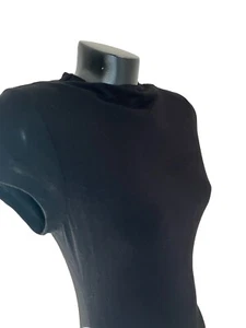 STELLA LUCE black SemiFITTED black mock Neck DRESS PERFECT Layer! SIZE S/M - Picture 1 of 7