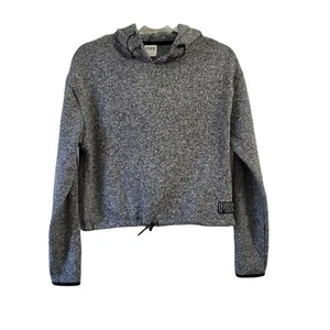 Victorias Secret PINK Pullover Small grau Strick Kapuze Cropped Pulli Logo - Bild 1 von 10