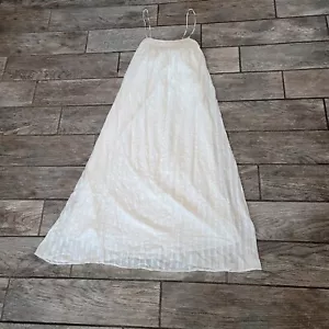 Zara Open Back Maxi Slip Dress White Blog Favorite Fairy Bridal Feminine SzS NWT - Picture 1 of 11