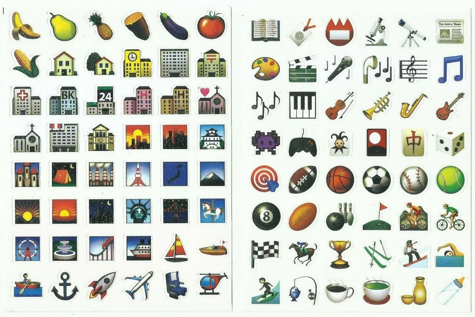 Sticker Emoticons Sticker Set (4) 96 pieces - Image 1 of 1