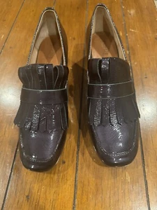 Preowned Gentle Souls Ethan Patent Leather Loafers In Black Size 8.5 - Picture 1 of 9