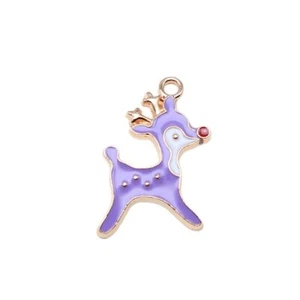 50 pcs KC Gold Color Alloy Enamel Deer Charms 21X14MM DIY Jewelry Making C20002 - Picture 1 of 12