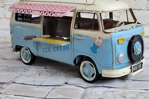 1:18 Alloy Diecast Classical Minibus Pull Back Car toys Mini Vintage Home Art - Picture 1 of 5