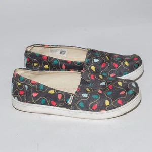 TOMS Belmont Youth Size 2 Christmas Lights Print Holiday Season Slip-On Shoes - Bild 1 von 8