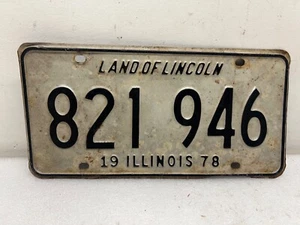 1978 Illinois license plate (821 946) Vintage License plate ONE - Picture 1 of 2