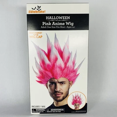 ¡Nuevo! Peluca de anime rosa y blanco disfraz de fiesta de Halloween con disfraces Foto 1 de 3