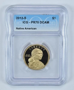 2012-S Sacagawea $1 Native American PR70 DCAM ICG *0279 - Picture 1 of 5