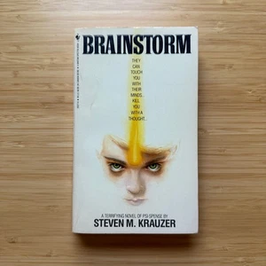 Brainstorm Steven M Krauzer 1991 1st Printing Bantam Spectra PB Vintage Horror - Picture 1 of 8