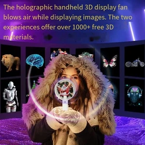 Ventilador Holográfico Portátil 10cm - Proyección Flotante 3D - Control APP - Imagen 1 de 8