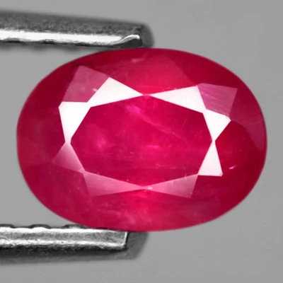 0.70Ct. Natural Gemstone Ruby Pinkish Red Oval Normal Heated Tanzania Ravishing! - Image 1 of 4