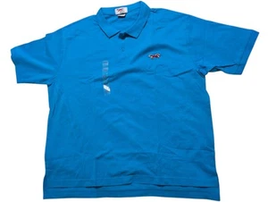 #0004 Retro Fox Poloshirt XXL Blau Classic Fit 100% Baumwolle Neu mit Etikett - Bild 1 von 5