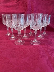 Vintage Cristal D’arques Longchamp 6.5 Inches Leaded Crystal Wine Glasses 9 - Picture 1 of 8