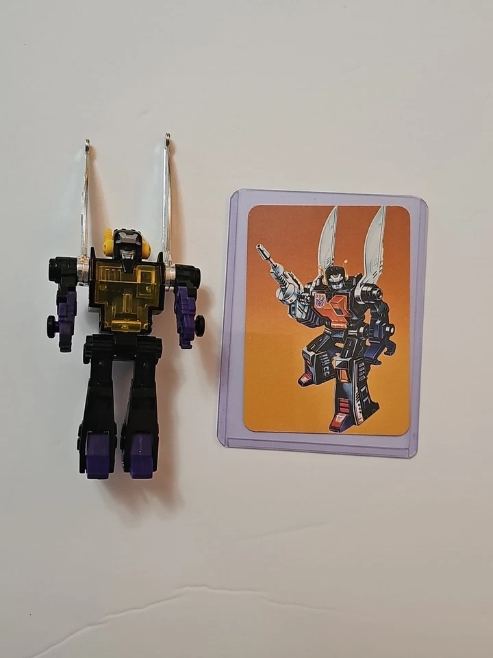 Vtg 1985 Transformers G1 Insecticon KICKBACK & Action Card #113 RARE - Image 1 of 4
