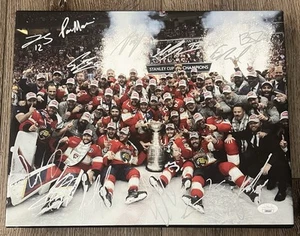 2023-24 Florida Panthers Team Signed 11x14 Canvas JSA Stanley Cup Champions - Picture 1 of 4