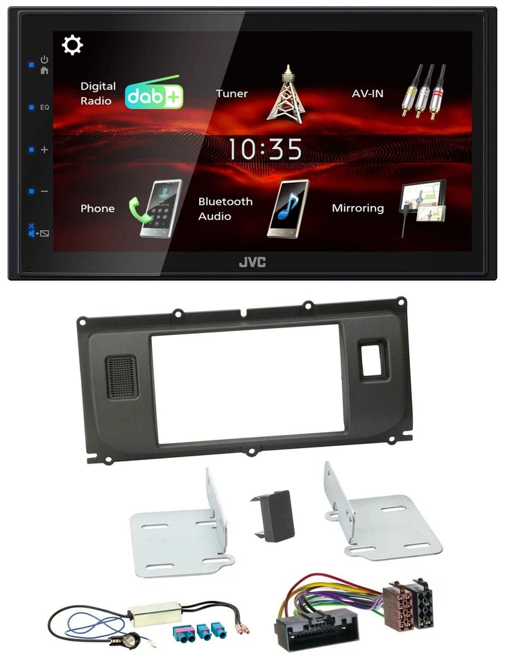 JVC USB Bluetooth MP3 DAB 2DIN Autoradio für Land Rover Evoque Blindstopfen ab 1 - Bild 1 von 4