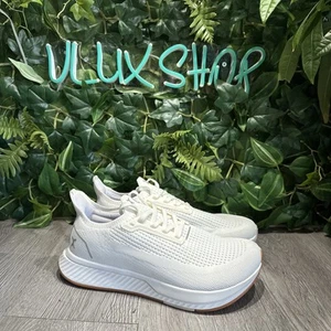 Flux Adapt Run White Gum Men 7 Women 8.5 Running Athletic Walking Knit Shoes - Picture 1 of 9