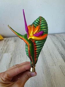 Paradiesvögel Blume Clip Glas Glitzer Ornament Hawaii Tropisch Weihnachtsbaum - Bild 1 von 8