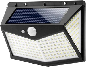 212 LED Solar Bewegungsmelder Leuchten Außen, 270° Weitwinkel, wasserdichte Wand - Bild 1 von 9