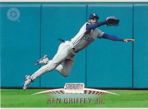 KEN GRIFFEY JR. 1998 Topps Stadium Club SEATTLE MARINERS Diving Catch Card M's! - Picture 1 of 2