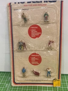 Equipo de trabajadores de la construcción de carreteras escala HO realista nuevo en paquete cortado - Imagen 1 de 5