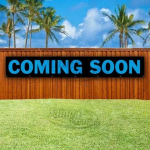 COMING SOON Advertising Vinyl Banner Flag Sign LARGE HUGE XXL SIZES - Picture 1 of 6