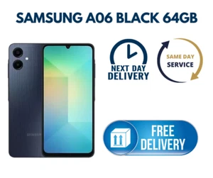 Samsung Galaxy A06 64GB 4G  Dual Sim Unlocked Black Colour Android SmartPhone - Picture 1 of 11