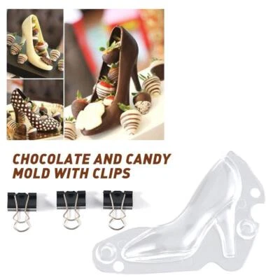 3D High Heel Shoe Chocolate Mould Candy Cake Jelly DIY Decorating Wedding Y9I5 - Image 1 of 4