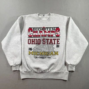 VTG Ohio State Buckeyes Crewneck Sweatshirt Mens Large Gray 1998 Big Ten Champs - Picture 1 of 9