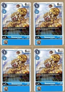 SEASARMON X 4 Digimon CCG Digital Hazard COMMON Playset EX2-015 - Picture 1 of 1