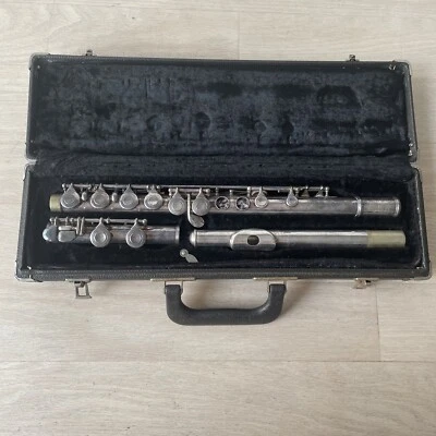 Bundy Selmer Silver-Tone Flute with Black Carry Case - As Is for Repair - Image 1 of 4