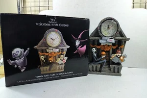 Disney NMBC The Nightmare Before Christmas Town Hall Clock Bank Combo Spirit - Picture 1 of 20