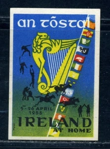 IRLAND 1953 ZU HAUSE HARFE SPORT PFERDERENNEN - Bild 1 von 2