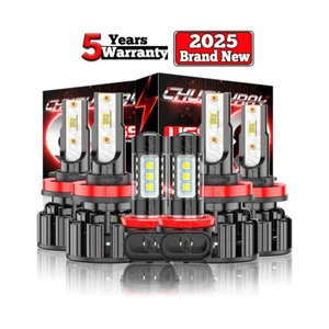 Para For Toyota Tacoma 2016-2021 - Faro LED de haz alto/bajo + luz antiniebla 6x - Picture 1 of 24