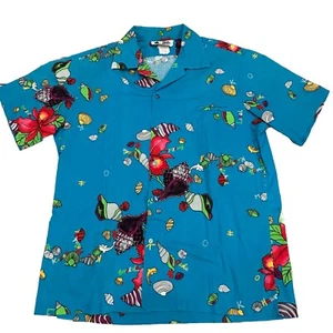 VTG Hilo Hattie Hawaiian Shirt Seashell Mens XL Made In USA Camp Spread Collar - Picture 1 of 10